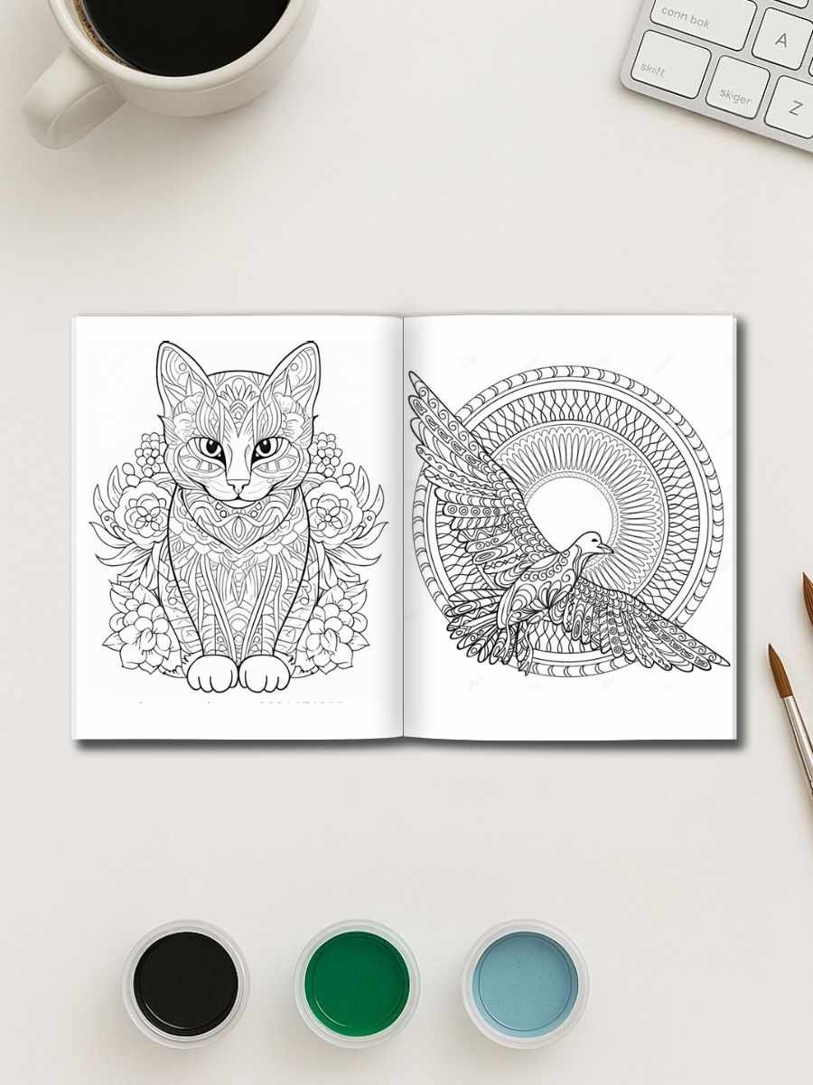 Wild & Whimsical – 163 Mandala Animal Coloring Pages - Image 3