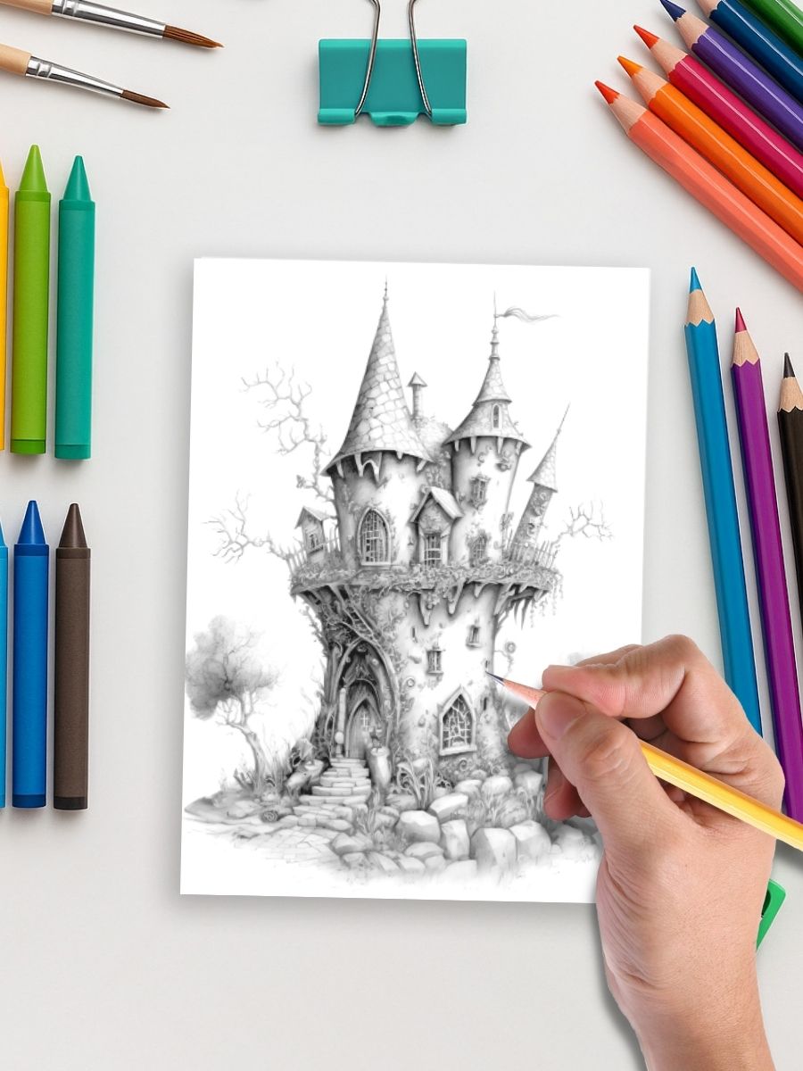 The Fairy House Vault – 525 Enchanted Homes to Color - Image 5